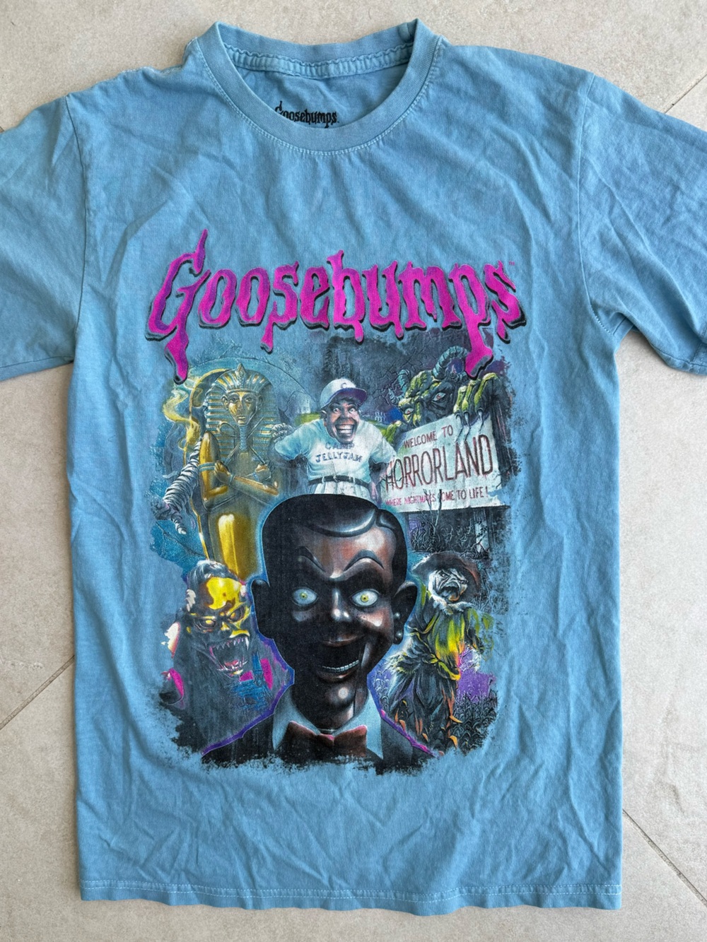 Goosebumps Graphic Kids T-Shirt - Light Blue